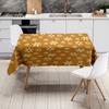 Floral Print Tablecloth Rustic Home Decor Washable Polyester Dining Cover Yellow White Flower Design for Kitchen Decoration