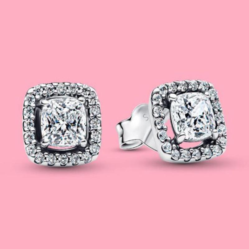 Cercei Stud Argint 925 Lună Strălucitoare Fluture Pentru Femei Modă Bijuterii Fine