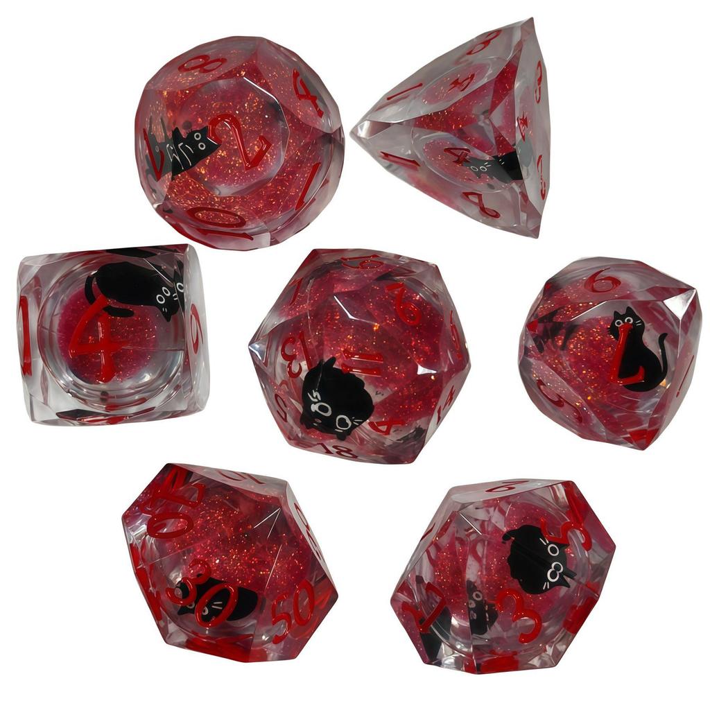 Resin Polyhedral Dice Set for DND, Dungeons & Dragons, COC, and Tabletop RPGs