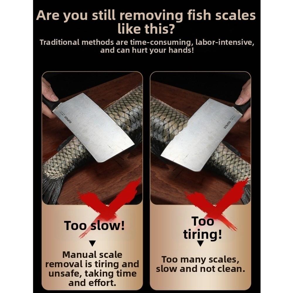 Left/Right Rotation Electric Fish Scaler Cordless Fish Scale Remover Fish Cleaning