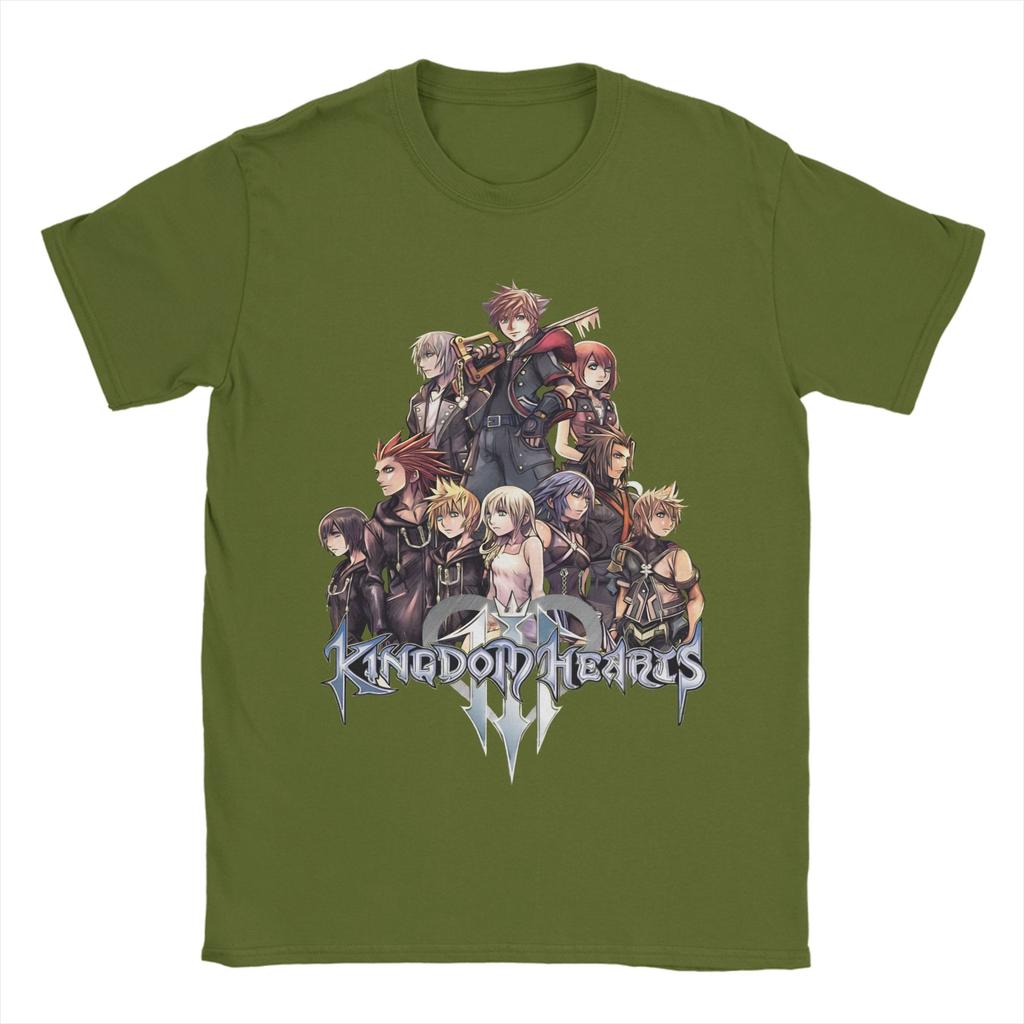 Unisexs Kingdom Hearts T Shirts 100 Cotton Tops Creative Short Sleeve Round Collar Tee Shirt Big Size TShirts