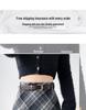 Women's High Waist Plaid Wool A-Line Skirt - Retro Style for Spring and Autumn
