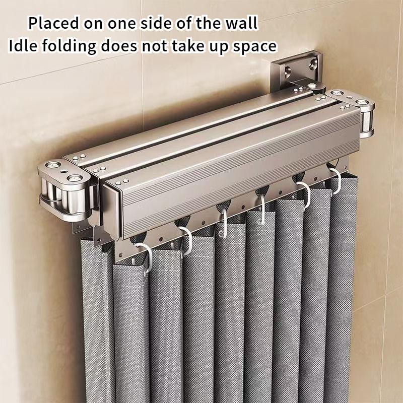 Bathroom Dry Wet Separation Shower Curtain Rotating Folding Curtain High-end Shower Invisible Waterproof Shower Partition Supplies