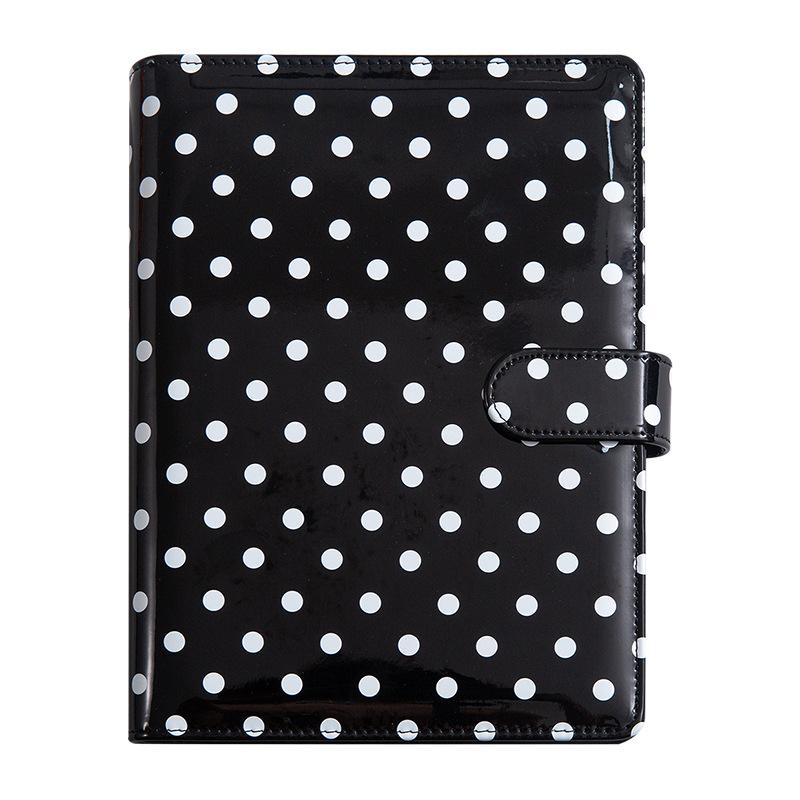 A5 Loose-leaf Account Notebook Spotted Cover Planner Custom Financial Organizer Multi-slot Work Journal Portable Record Book