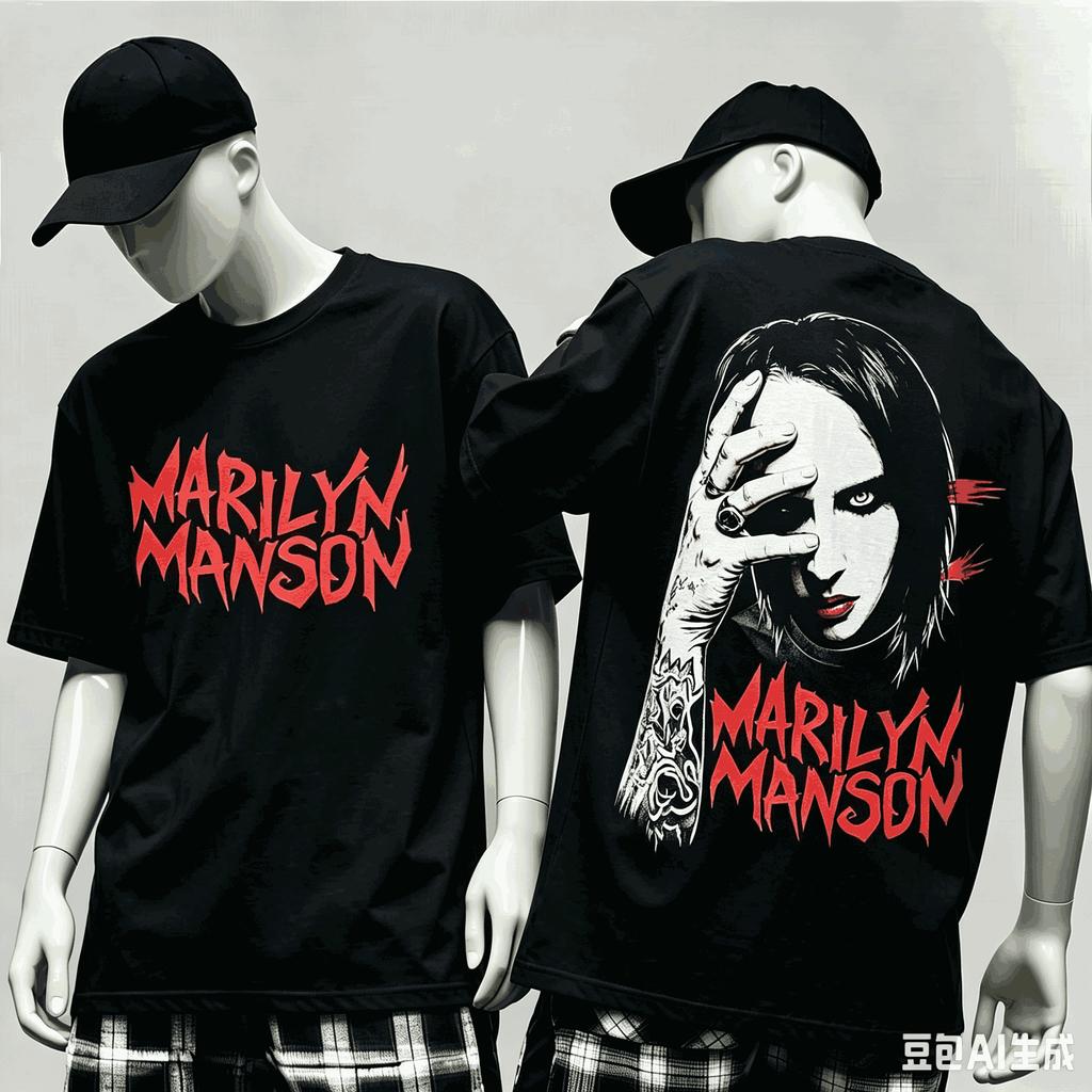 Marilyn Unisexson Unisex Fashion Street Casual Tee Classic Loose Cutting Comfort Daily Wear Shirts Stylish Unique Oversized Soft