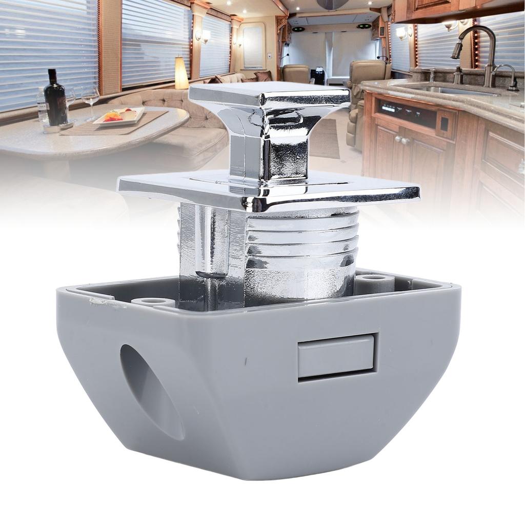 RV Push Cabinet Lock Metal Push Button Keyless Cupboard Drawer Compartment Lock Catch for Yacht Boat Campervan