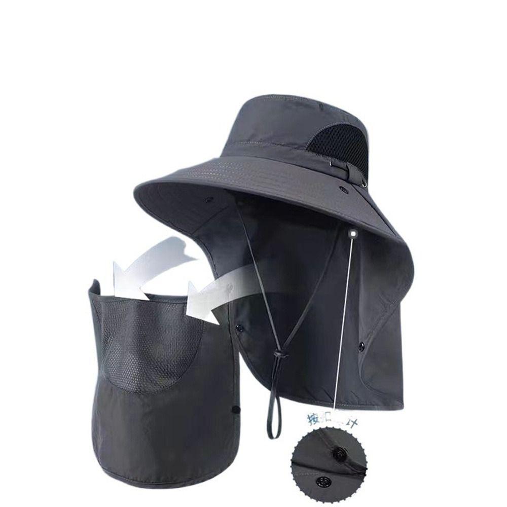 Neckline Mask Man Sun Hat Mesh Summer Cover Face Cap Portable Outdoor Fishing Cap  Summer