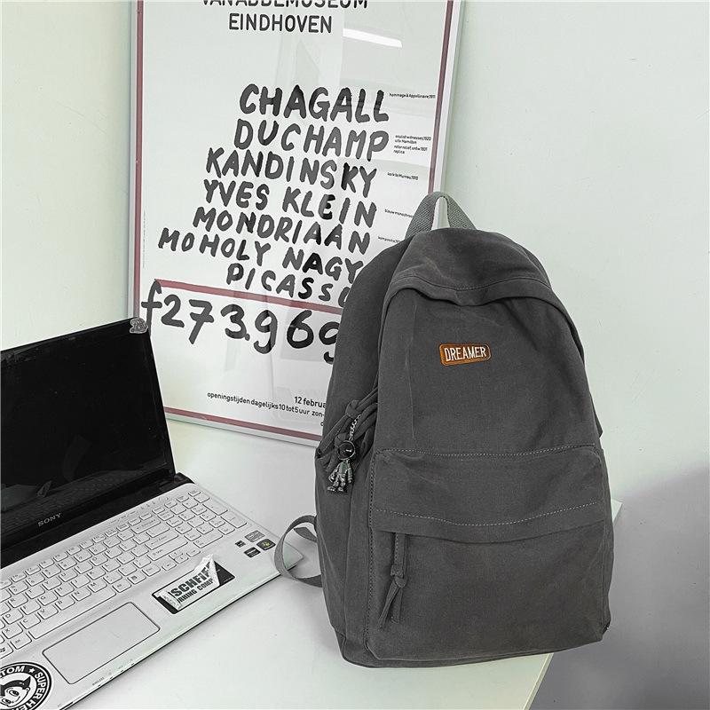 Men's Student Canvas Backpack - Japanese Style, Large Capacity, Ideal for College, High School, Travel