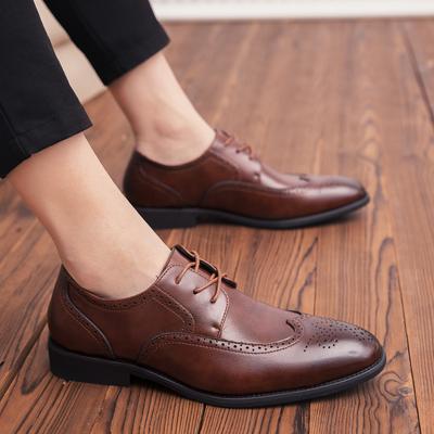 Men’s Derbys Dress Formal Business Shoes Men Street Style Brogues Tuxedo Wedding Blazers Saddle Shoes Large Size