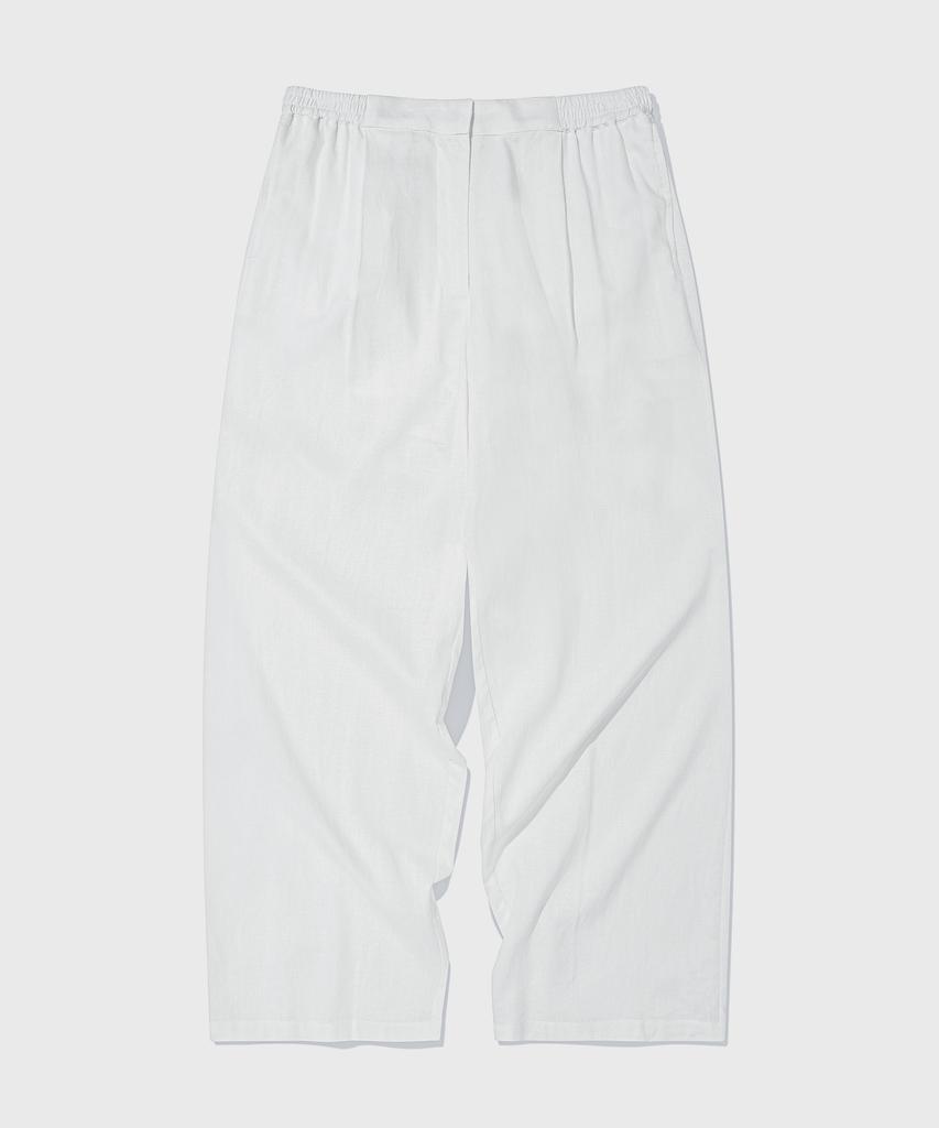 KIIMUIR (Women) Summer Semi-Wide Linen Pants_White