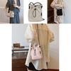 Stylish Korean Canvas Bucket Bag For Women In Black Beige And Pink With Soft Structure