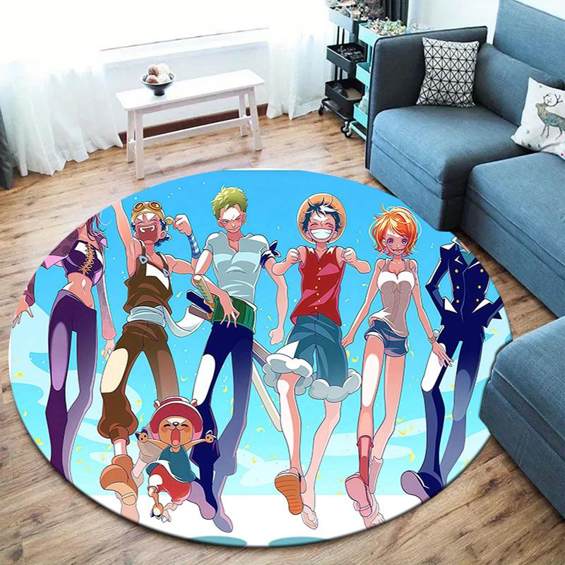 One Piece Round Area Rug Carpet Rug For Living Room Bedroom Sofa Playroom Decor Nonslip Floor Mat
