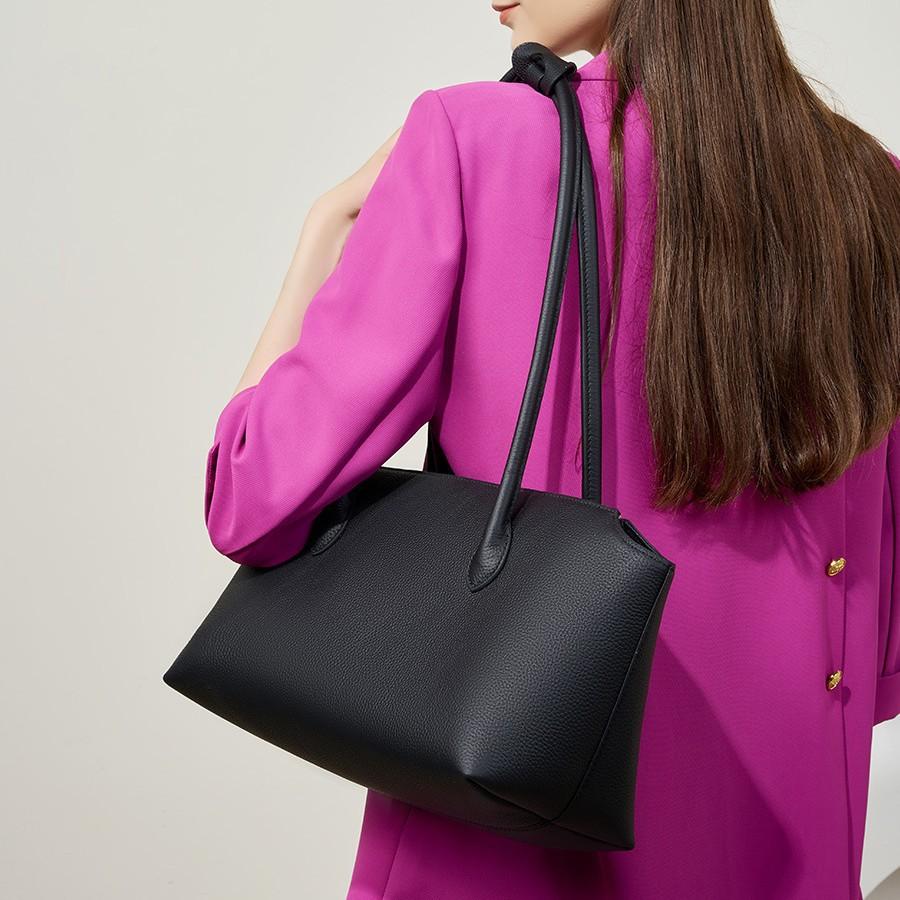 Genuine Leather High-End Commuter Women's Bag 2025 New Versatile Cowhide Underarm Bag Women's Shoulder Bag Tote Large Bag