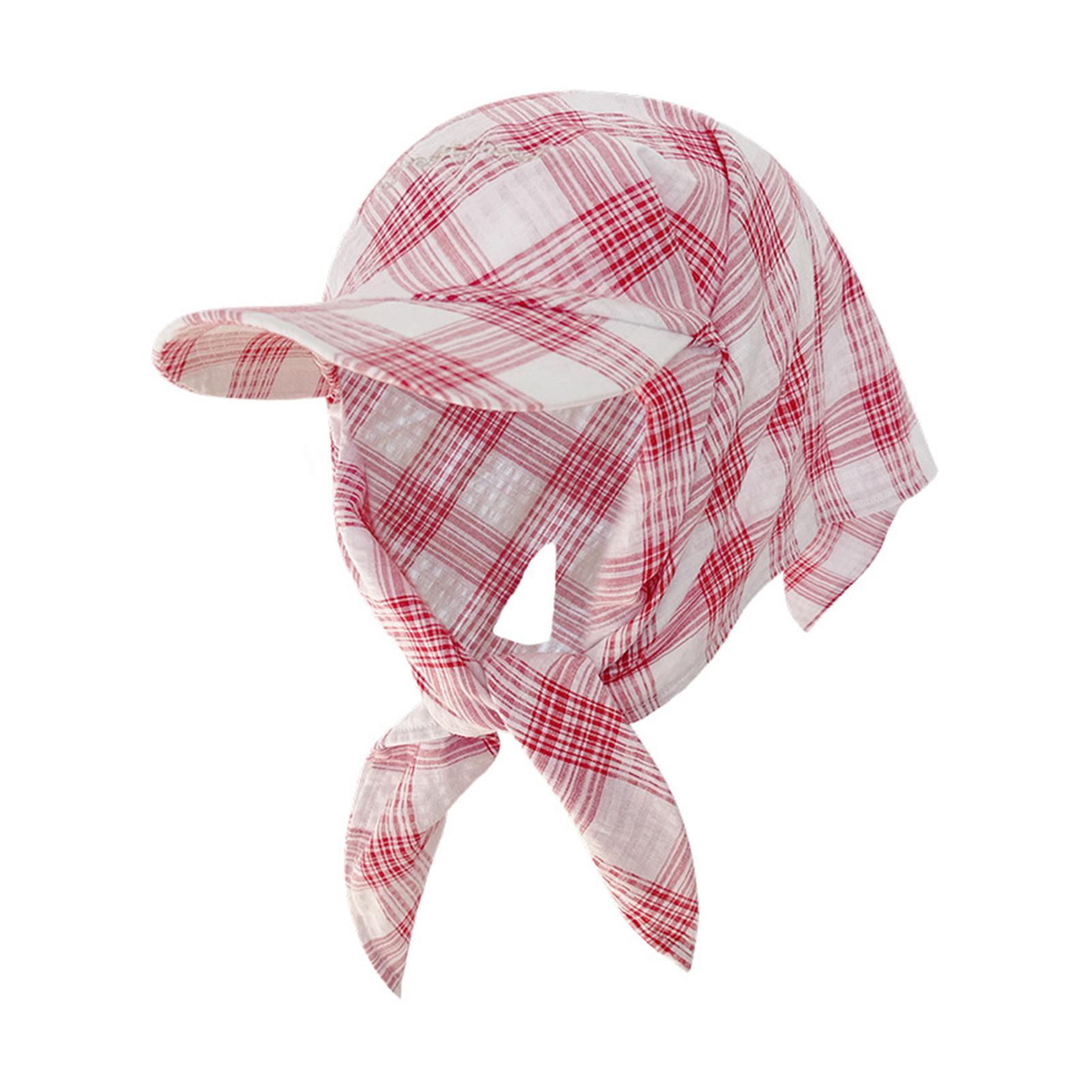 

Клетчатая стильная повязка на голову, бейсболка для молодежи и любителей активного отдыха, с регулируемой завязкой, бандана для повседневной носки 8