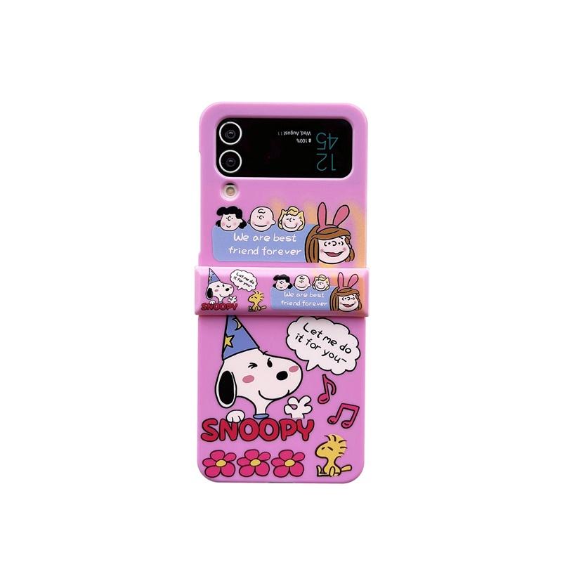 

Funny Cartoon Cute Snoopy friend Charlie Brown Folding Phone Case For Samsung ZFlip 3 4 5 6 7 ZFlip7 Lovely Snoopy Back cover ZFlip 3