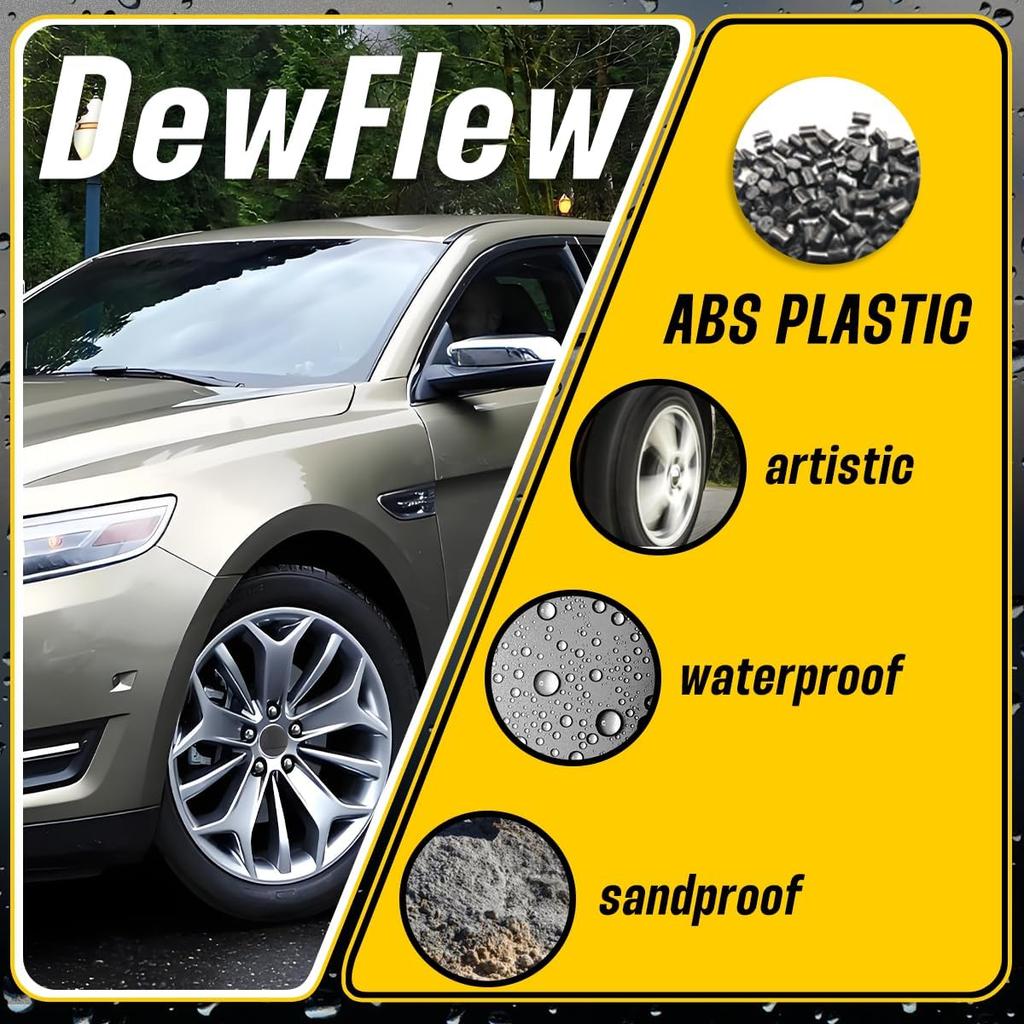4Pcs Wheel Center Caps for Ford Focus 2005-2008 Taurus 2005-2019 Wheel Rim Outer 68.6mm(2.7in) Inner 49.8mm(1.96in) Black Hub Caps, Replacement