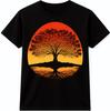 Tree of Life T Shirt Sunset Spiritual Nature Silhouette Graphic Tee Top