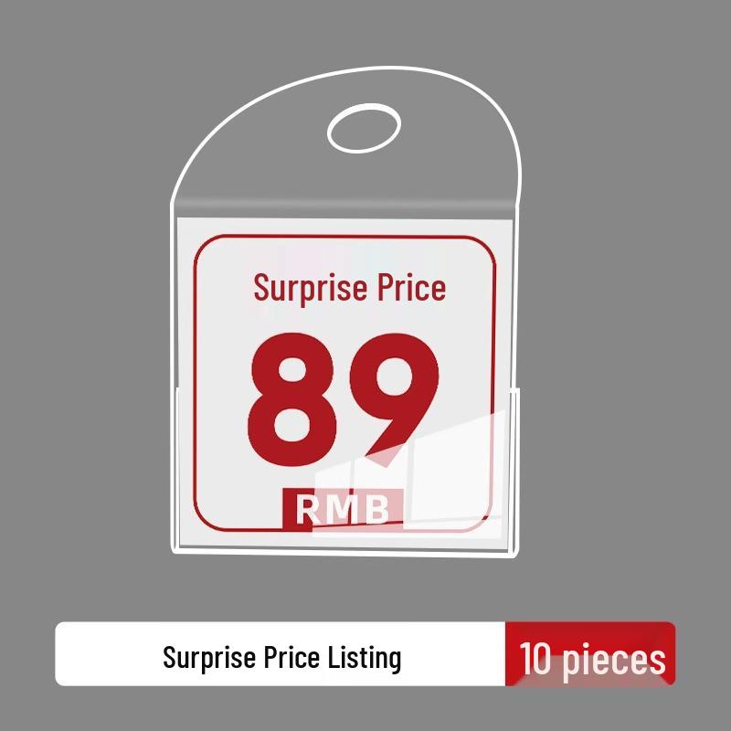 Promotional Clothing Store Hang Tag: Price, Discount, Recommended Label for Shelf Display