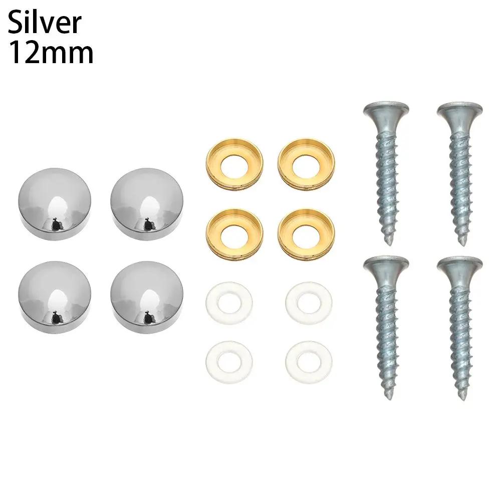 

4pcs/set Glass Fasteners Mirror Fixing Nails Stainless Steel Decoration Screw Covers Furniture Hardware Billboard Decor