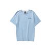 Comfortable Breathable Loose Round Neck Short Sleeve T-Shirt Men Tops Rain-Blue L224M021-0163