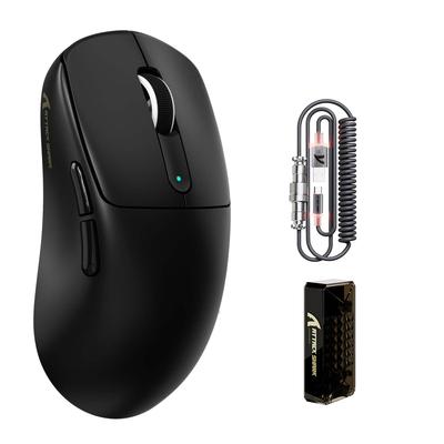 ATTACK SHARK V5 Gaming 8000Hz Polling PAW3950MAX Max 42000 Large Symmetrical Nordic52840 Control Smooth 500mAh 60G Aviation Plug Cable Black Mouse,