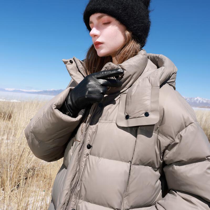 Sancai 2025 Winter Hooded Waterproof Mid-length Goose Down Jacket