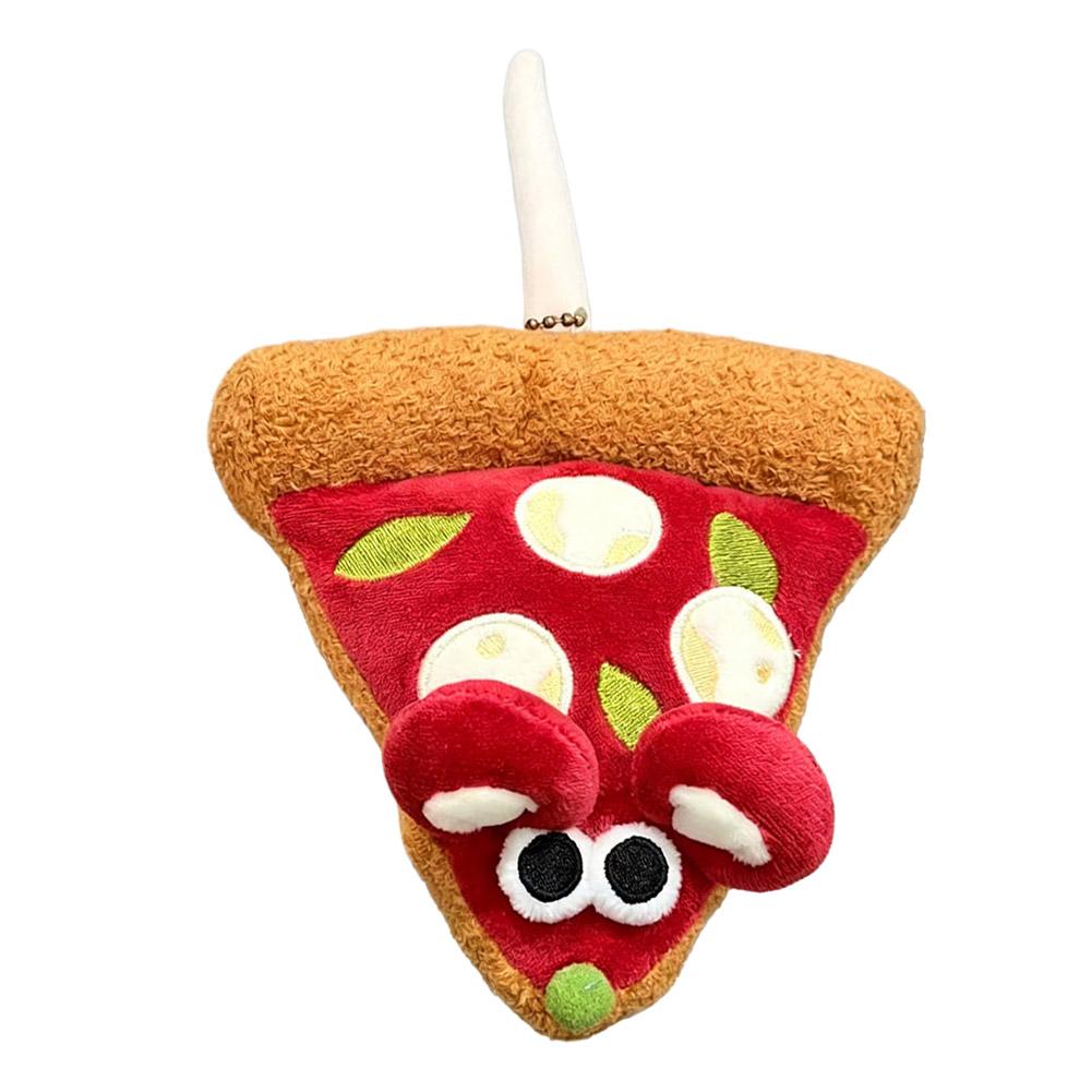 Breloque Sac Peluche Souris Pizza Porte-clés Kawaii Pendentif Nourriture Accessoire Sac à Main Ornement Suspendu Sac à Dos Cadeau Mignon Pour Amis