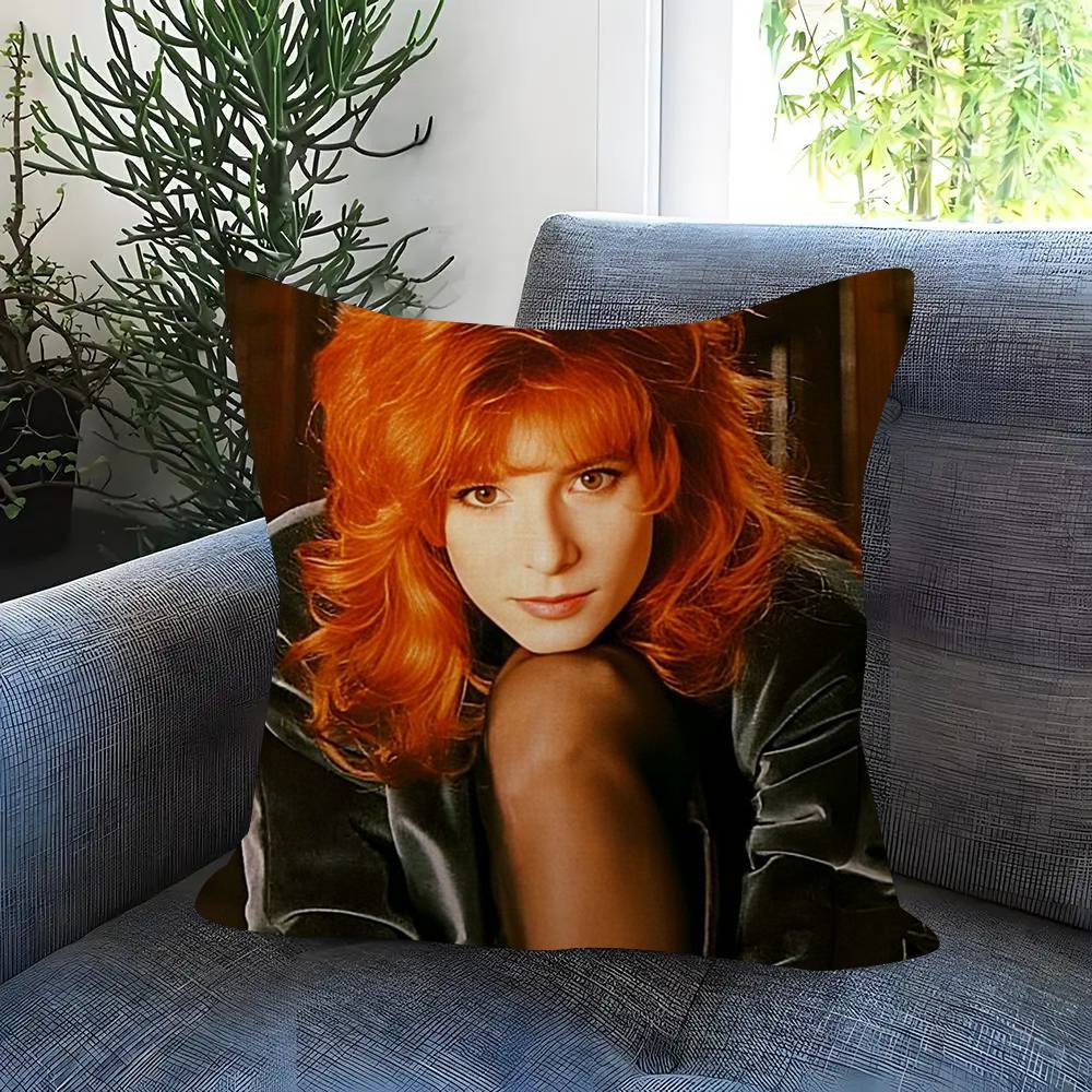 Singer M-Mylene Farmer Pillow Cover For Bedroom Room And Living Room Sofa Decorative Cushion Cover