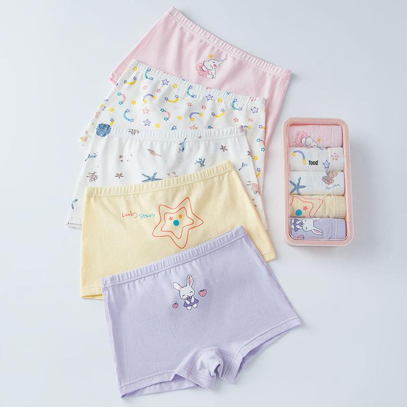 A-Class Cotton Girls' Summer Boxer Briefs - No Wedgies