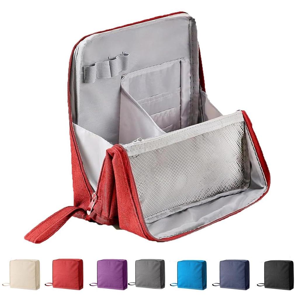 Travel Portable Large Capacity Double Opening Cosmetic Bag Women's Toiletry Storage Bag Multi Layer Stationery Bag 2025 New