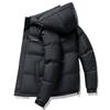Herren Trendy Kapuzen-Wintermantel Schwarz-Gold Graphen - Lässig, Dick, Vielseitige Oberbekleidung