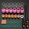 40 Stück WIG Schweißbrenner Spannzange Gaslinse Glaskolben Set für WP-9/20/25