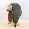 Warm earflap chestnut hat khaki thermal winter hat