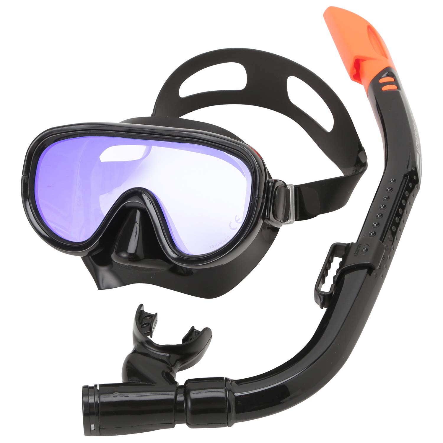 

REEF TOURER Набор для снорклинга с зеркальной трубкой Черный x Синий RC0111M BKBKA Взрослый, Тип, Маска, Трубка, Набор из 2 предметов, Силикон, Зеркало, чёрный