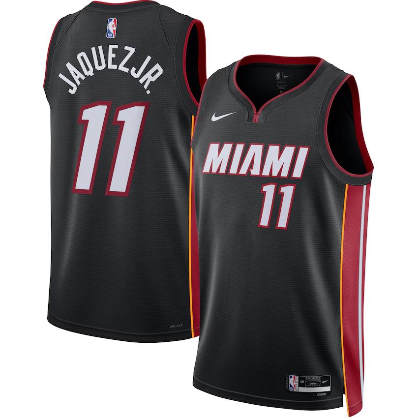Nike Icon Classic Miami Heat Icon Edition 2022/23 Letter Number Print Pullover Sleeveless Basketball Jersey Men jersey Black DN2011-017