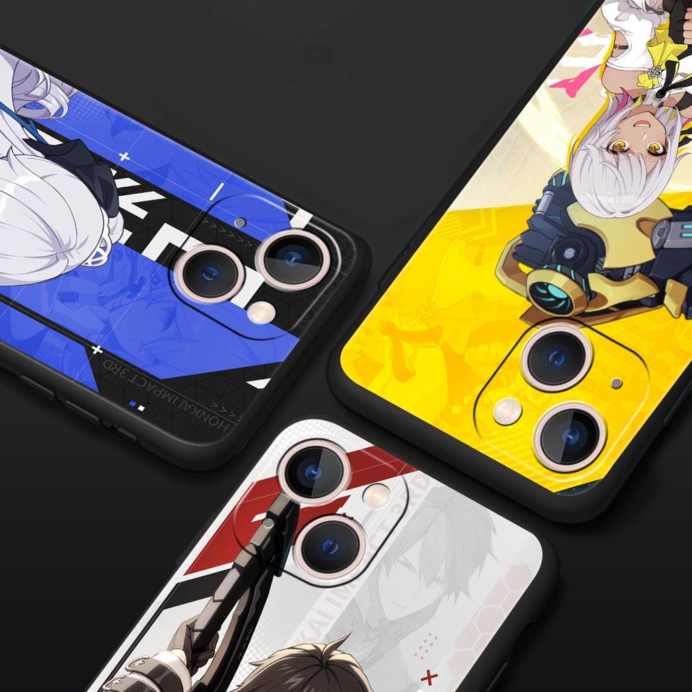 Honkai Impact 3rd Game Luxury Phone Case For iPhone 13 15 14 12 11 Pro MAX XR X SE XS 7 8 Plus Silicone Black Protection Cover