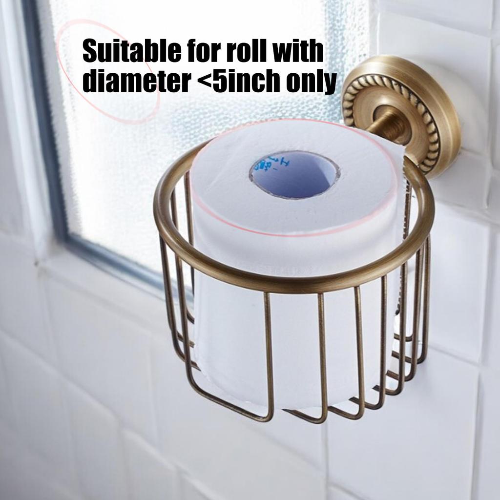 Dekorative Metall-Badezimmerarmatur Toilettenpapierkorb Wandhaken Bietet zusätzlichen Stauraum & Sanfte Kanten