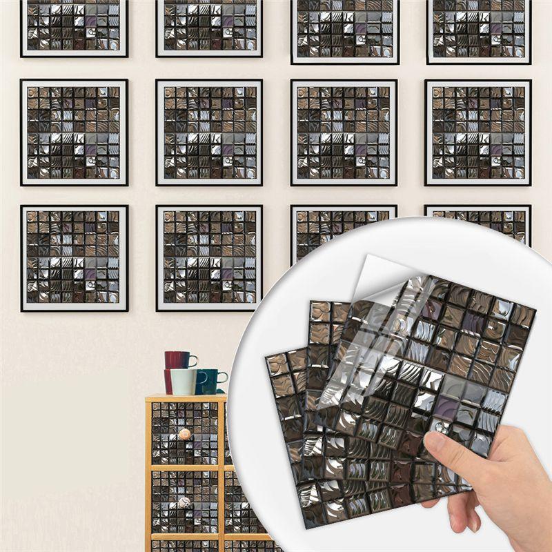 Abstract Mosaic Ceramic Tile Sticker For Home Renovation Waterproof Kitchen And Bathroom Decoration