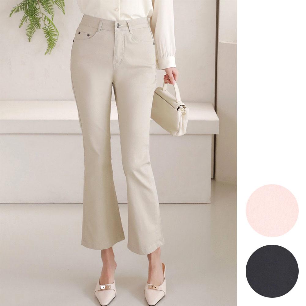 KIM YOUNG JOO GOLF Spring/Summer Bootcut Cotton Spandex Semi-Slim Back Elastic Women'S Golf Pants Dpslsl40