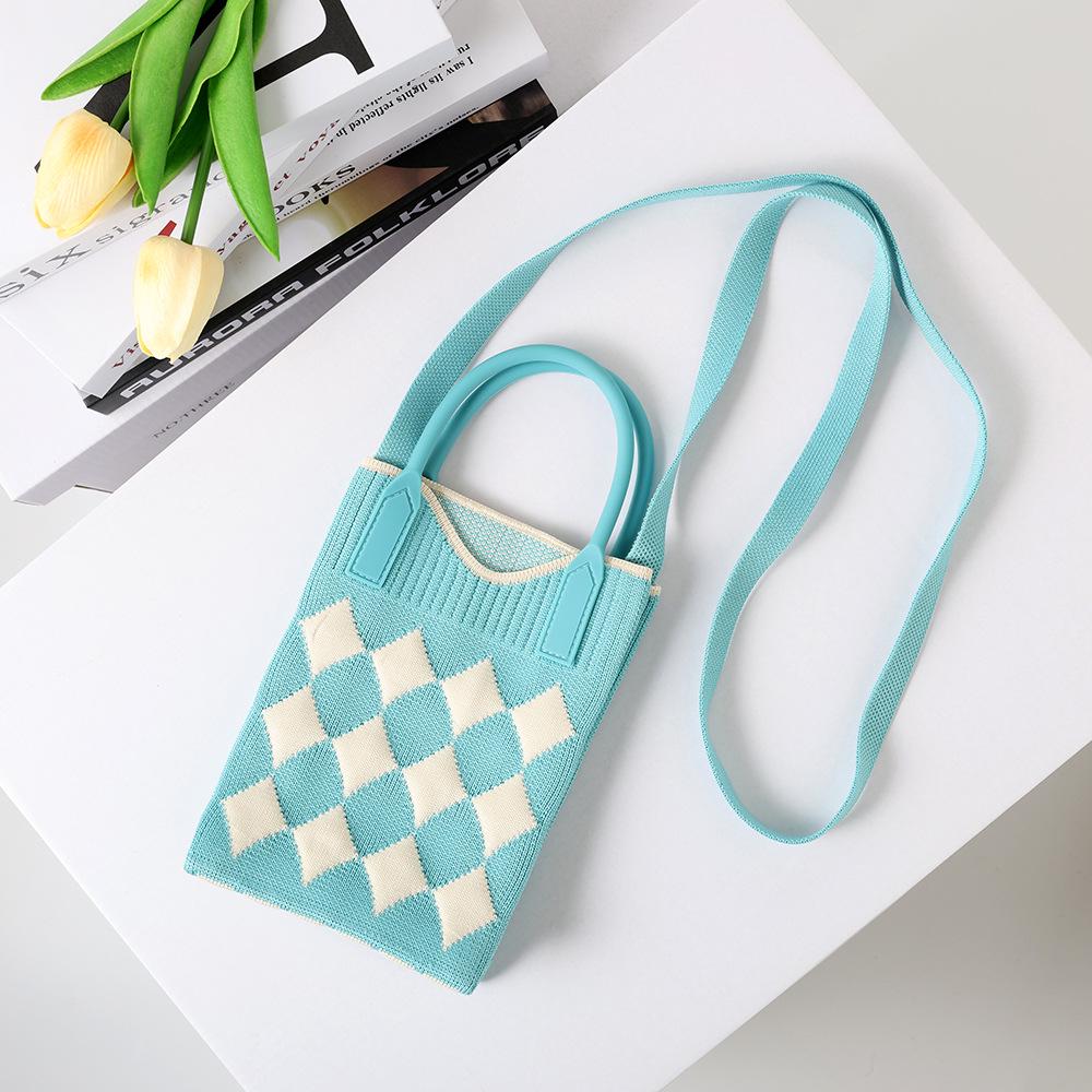 Korean Style 2024 Knit Tote & Crossbody Bag for Women