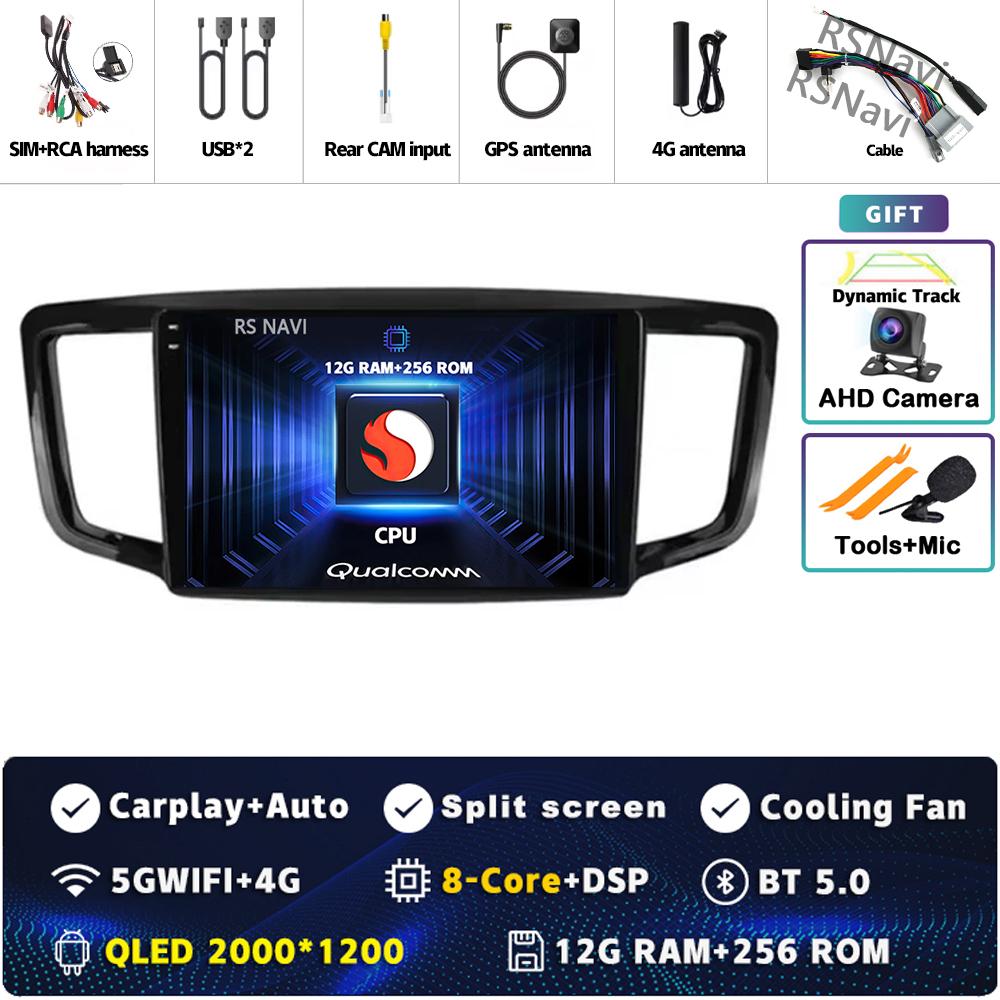 Android 14 Carplay Auto For Honda Odyssey 5 RC 2013 - 2019 Car Radio 4GWIFI Player Multimedia Srereo 360 Camera Navigation Video
