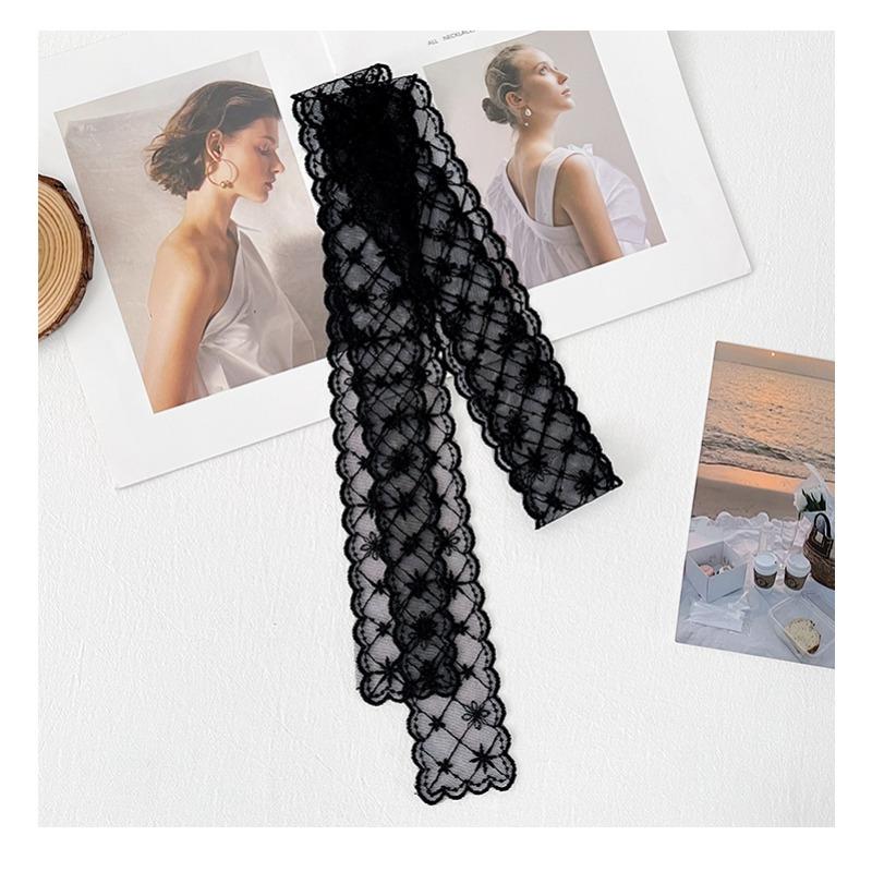 Women Korean Style Long Lace Scarf Multifunctional Decorative Waist Belt Hair Band