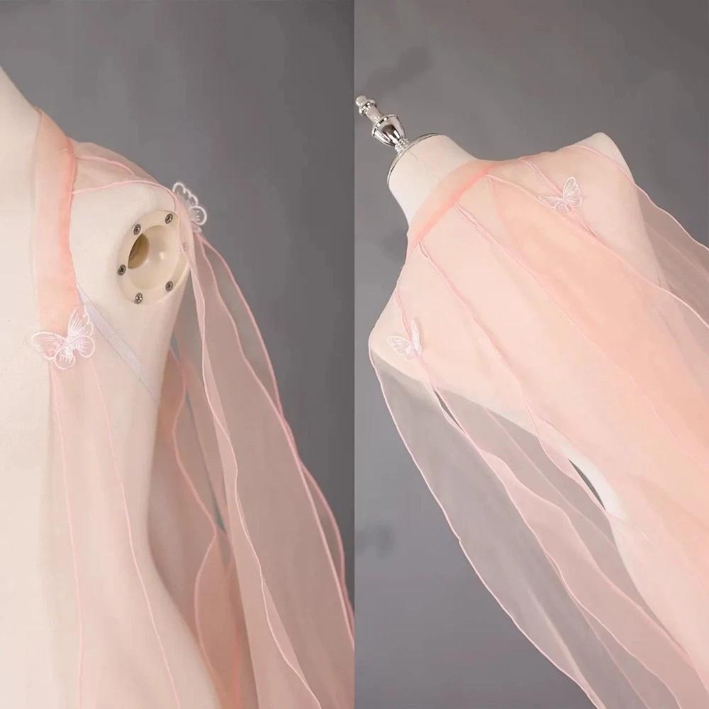 Organza Ancient-style Cloak with Shoulder Strap Dance Costume Party Long Shawl Fairy Dance Wear Chinese Style Flowy Cape
