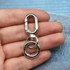 Metal Double Opening Swivel Spring Snap Hooks 2/10Pcs Durable Clasp Clips for DIY Craft Pet Leash Camping Supplies