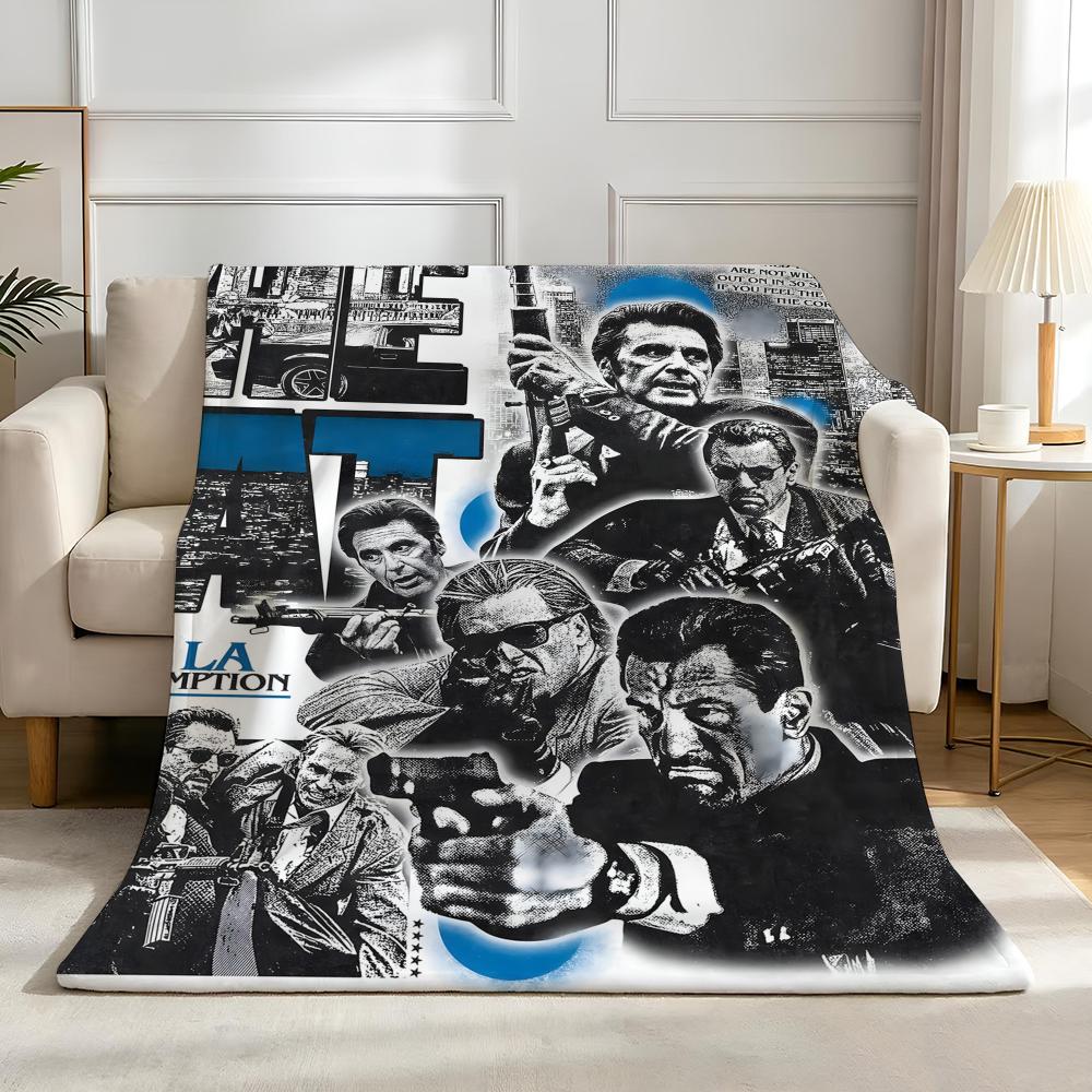 Movie H-Heat Throw High-Density Short Plush Blanket Soft Skin-Friendly for Sofa Nap Air-Conditioned Room