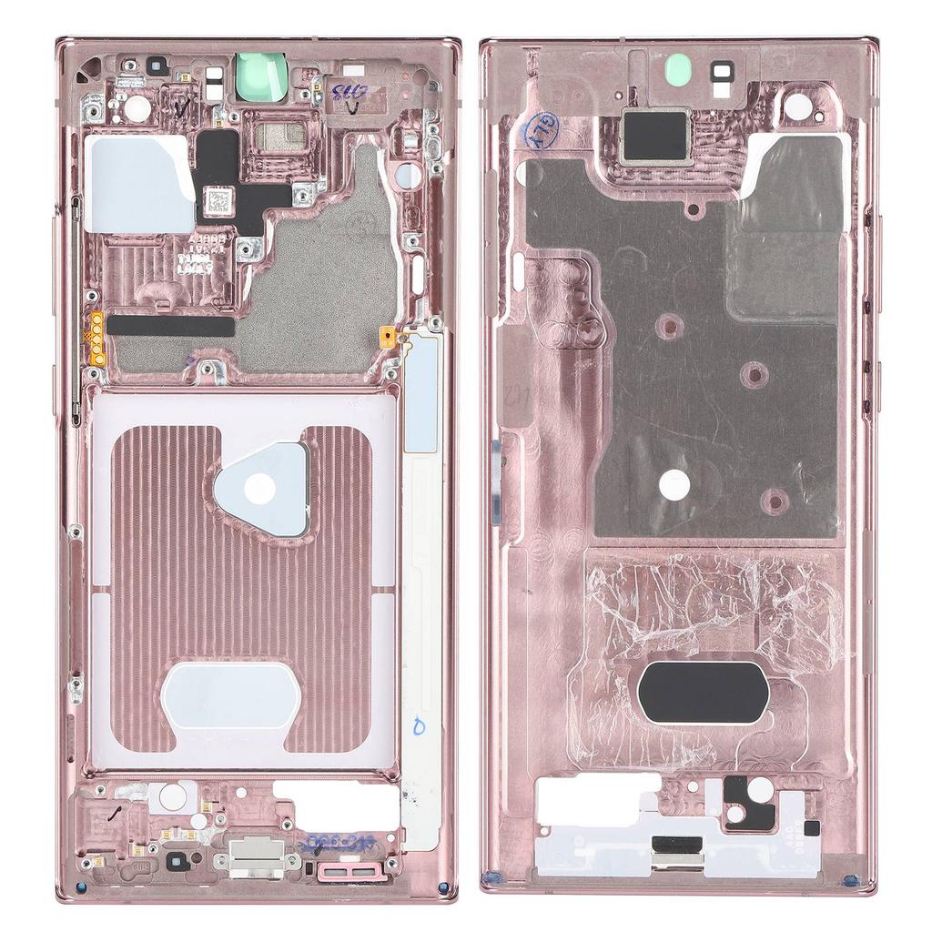 Middle Frame Bezel Plate Housing Cover Replacement for Note 20 Ultra Repair Service PartsPink