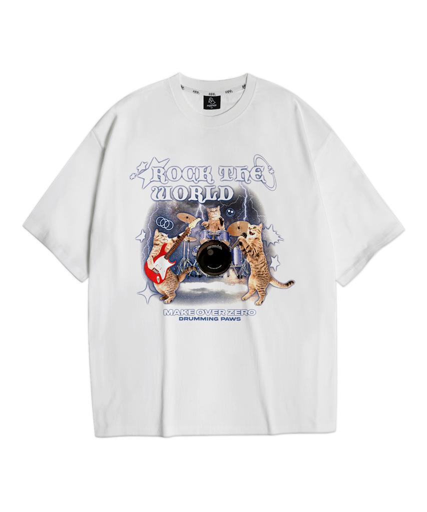 MOZMOZ [Set] Digital Series Oversized Short Sleeve T-Shirt