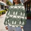 Women's Trendy Christmas Graphic Crewneck Sweatshirt Lightweight Casual Pullover Top for Holiday