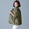 Middle-aged and elderly fashion loose large mother spring coat trench coat middle-aged and elderly coat women's foreign style coat