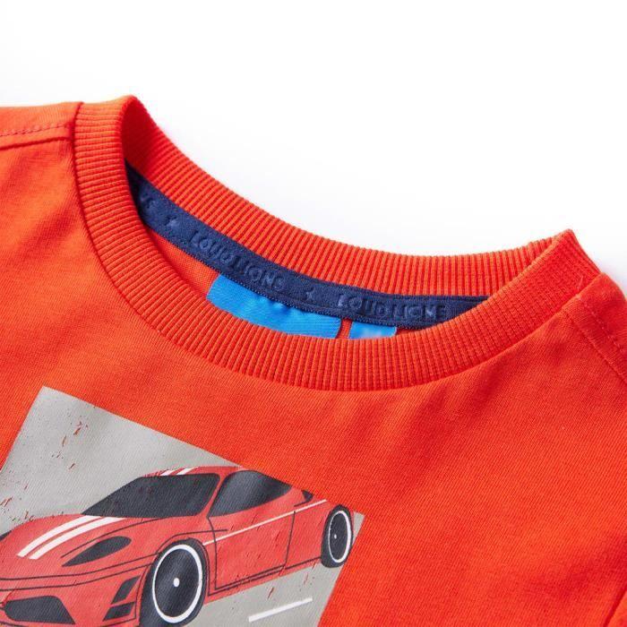 Long-sleeved T-shirt for Children with a Race Car Print 116 12806